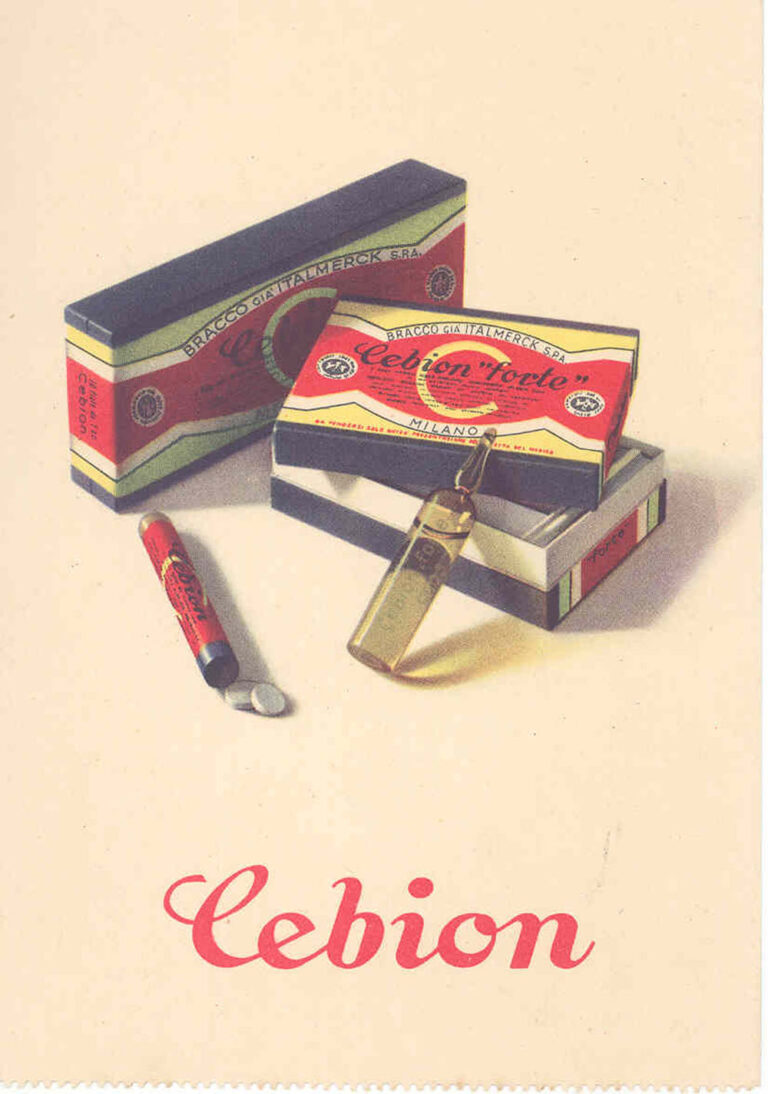 Cartolina pubblicitaria del Cebion, fine anni '30