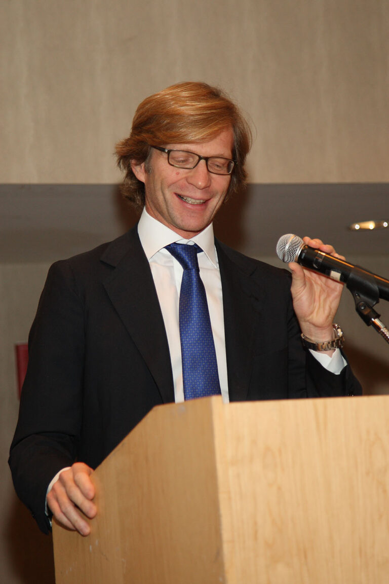Fulvio Renoldi Bracco during his speech marking the 20th anniversary of Bracco Diagnostics Inc., 2014