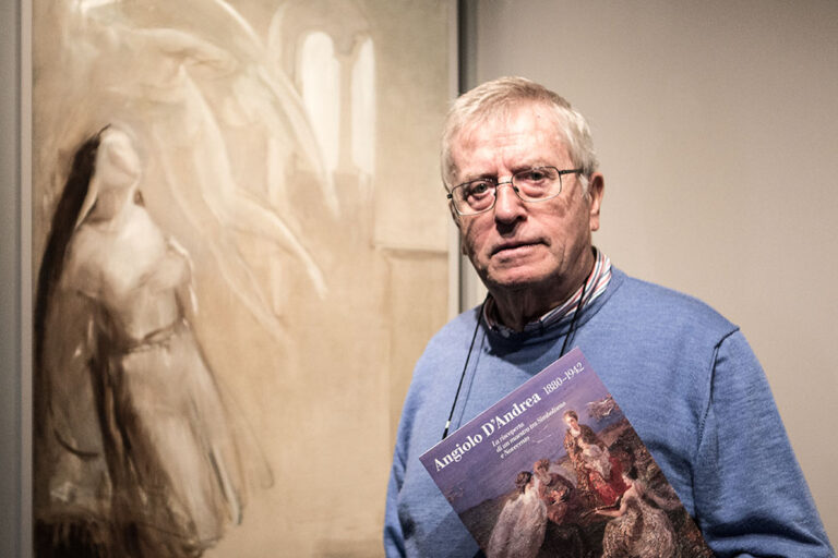 Luciano Caramel, curatore della mostra "Angiolo D'Andrea 1880-1942", Milano, 2012