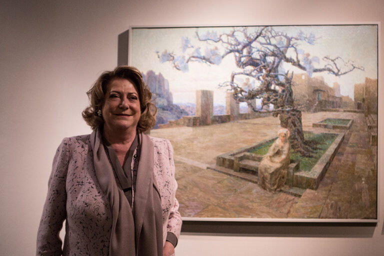 Diana Bracco alla mostra "Angiolo D'Andrea 1880-1942", Milano, 2012