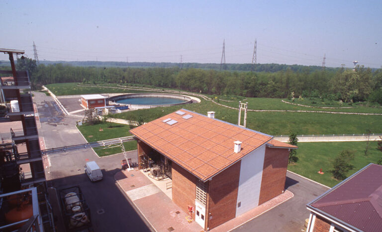 View of the water treatment works of the DIBRA factory (now Bracco Imaging) in Ceriano Laghetto, 1995