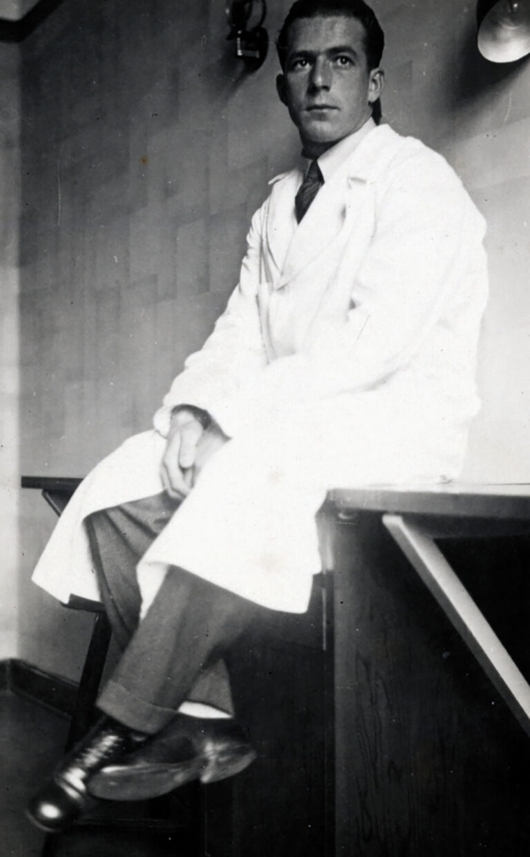 Fulvio Bracco taking a break from studying, 1930s