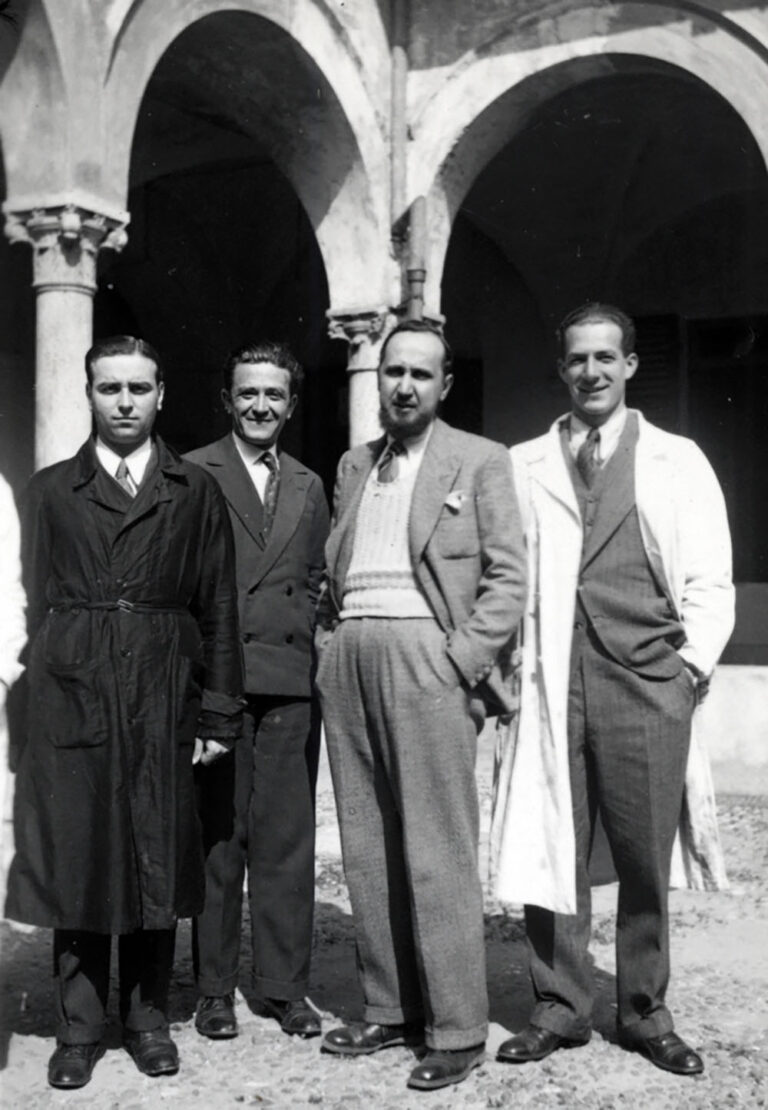 Fulvio Bracco, first on right, with some classmates, early 1930s