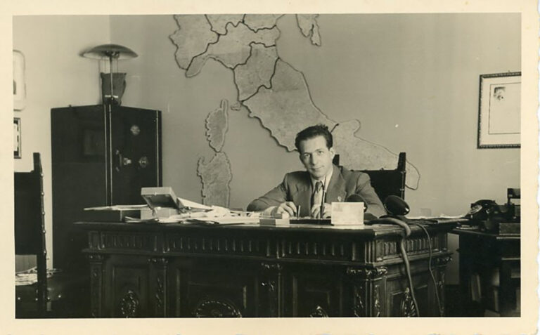 Fulvio Bracco in his office, early 1940s