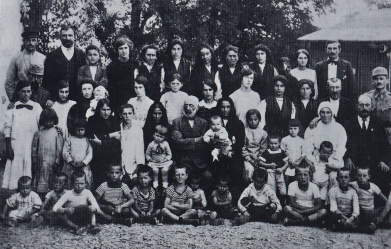 Members of the Bracco family in Austrian prison camp, 1910s