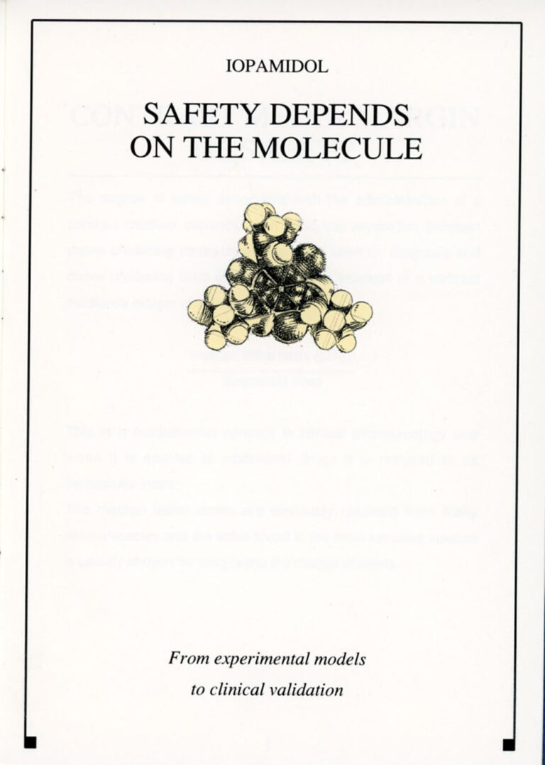 Brochure Iopamidol. Safety depends on the molecule, early 1990s
