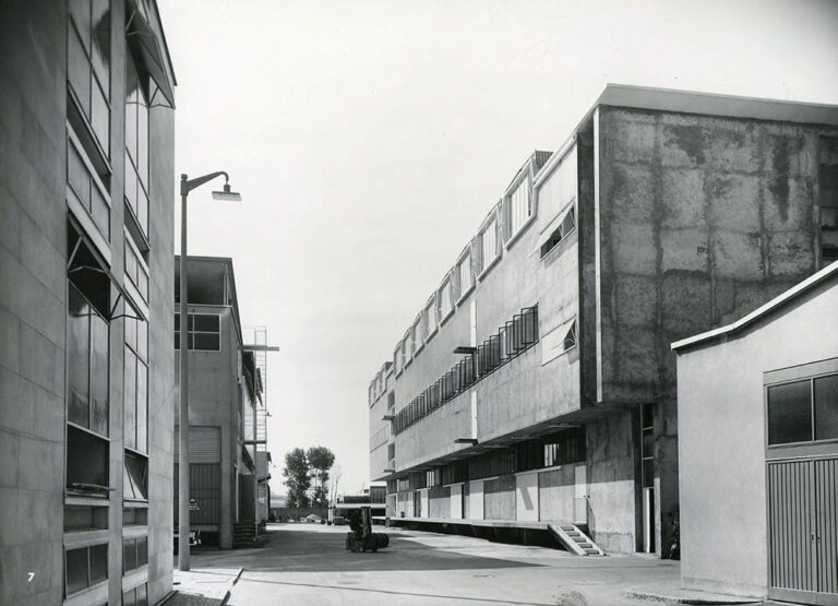 Warehouses for synthetic and chemical-pharmaceutical products at the Bracco plant of Milano Lambrate, 1960s