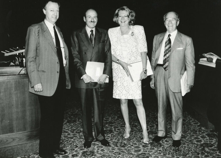 Fulvio e Diana Bracco con Benito Benedini, anni '90