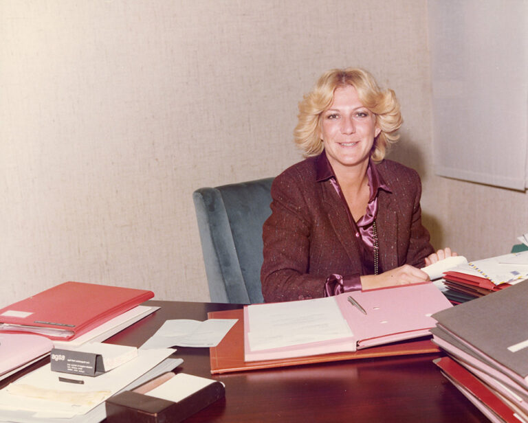 Diana Bracco in her office, 1970s