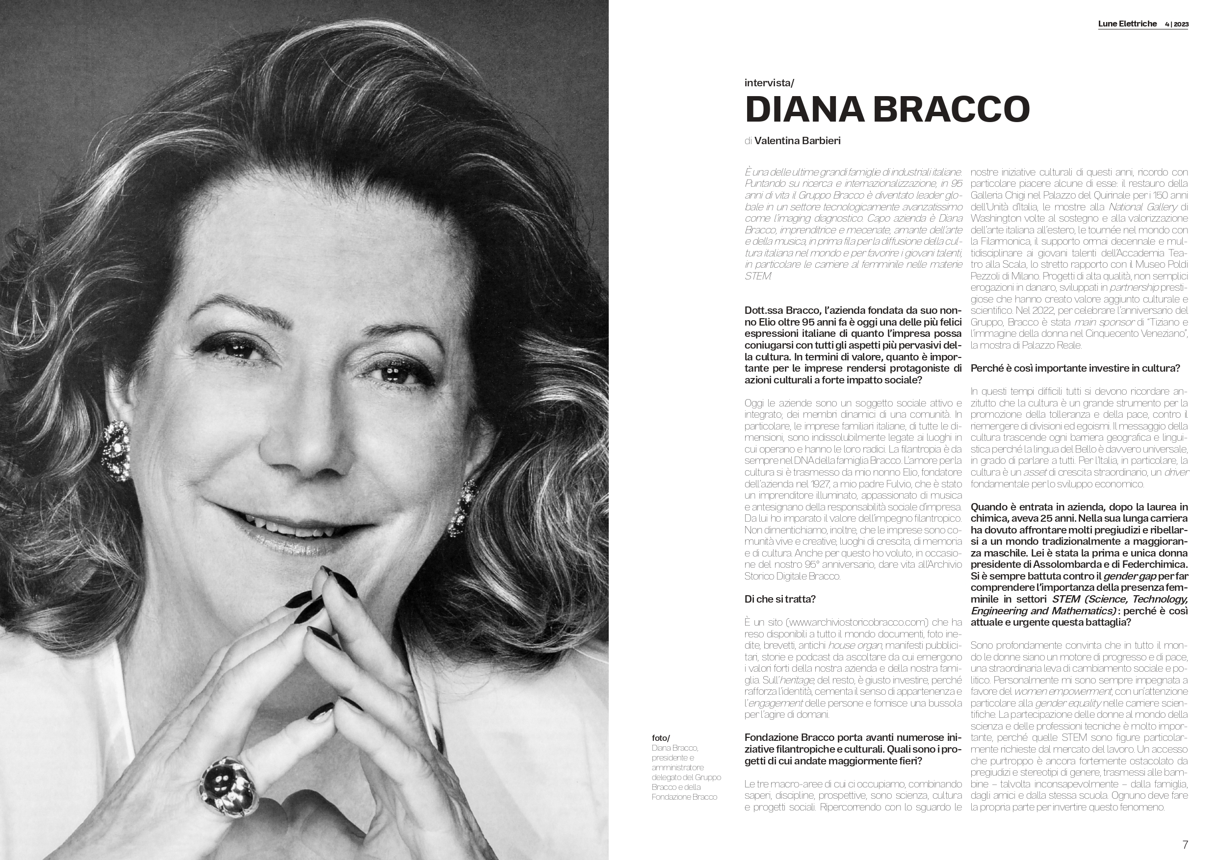Diana Bracco intervista