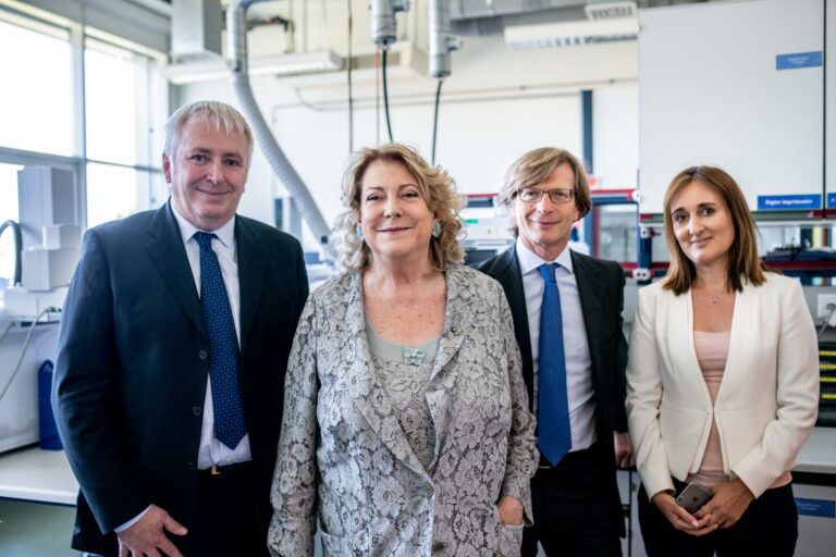 Vincent Letondal, Site Manager-Operations Director di Bracco Suisse Ginevra, Diana Bracco e Fulvio Renoldi Bracco, 28 giugno 2019