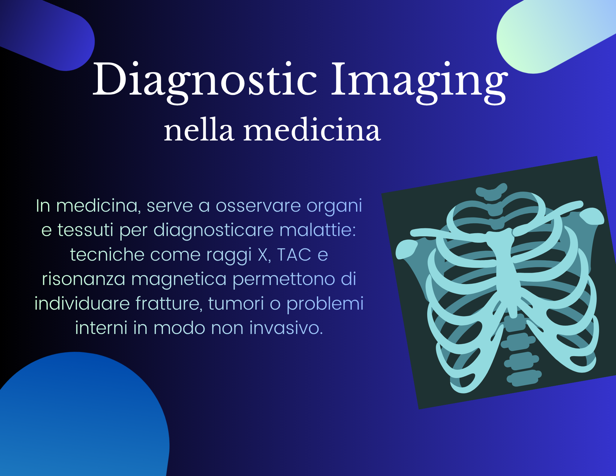 Flyer divulgativo che illustra il core business di Bracco, studenti Lagrange